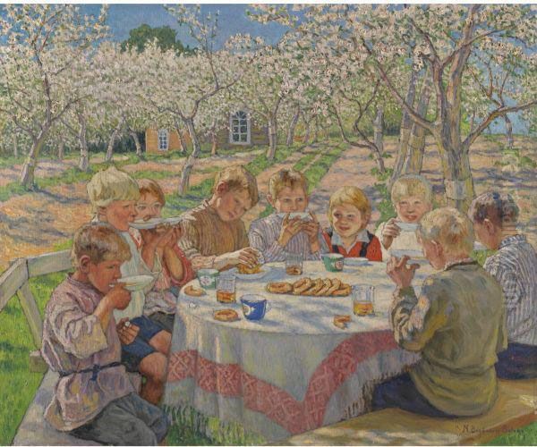 Tea In The Apple Orchard - view 1