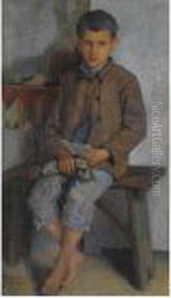 Boy Reading - view 1