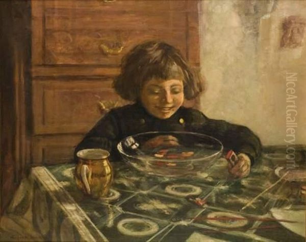 Enfant Assis A Une Table - view 1