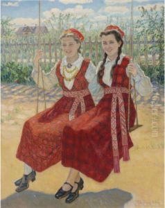 Two Girls On A Swing