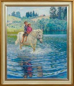 Reitende Knaben by Nikolai Petrovich Bogdanov-Belsky