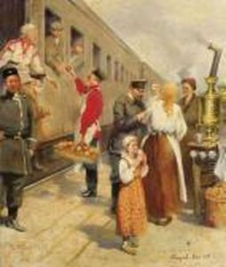 Catering Of Travellers On A Departure Platform