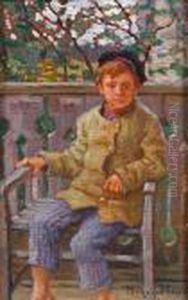 Little Boy On A Chair by Nikolai Petrovich Bogdanov-Belsky