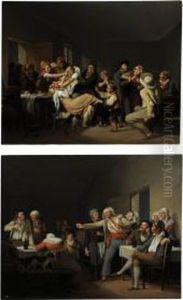 Les Femmes Se Battent; And Les Hommes Se Disputent The First by Louis Leopold Boilly