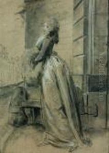 Portrait De Femme Au Manchon by Louis Leopold Boilly