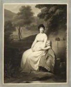 Portrait Presume De Madame Tallien Et De Sa Fille Dans Unparc Portrait Presume De Madame Tallien Et De Sa Fille Dans Unparc