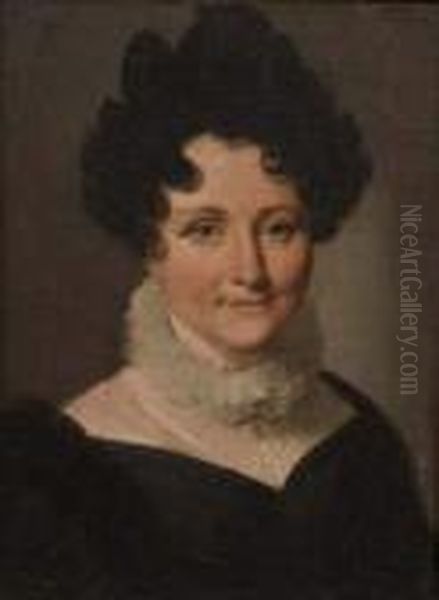 Portrait De Femme A La Collerette De Mousseline Blanche - view 1