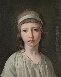 Portrait Of A Young Girl, Bust-length, In A White Chemise