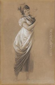 A Young Woman Carrying Her Young Child by Louis Leopold Boilly