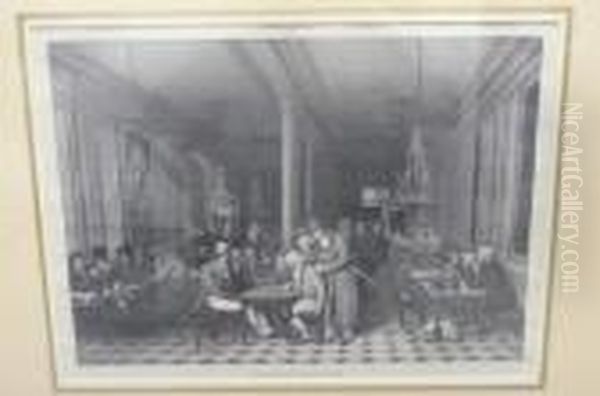 Interieur D'un Cafe Ou La Partie De Dames Au Cafe Lamblin Au Palais-royal - view 1