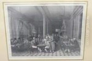 Interieur D'un Cafe Ou La Partie De Dames Au Cafe Lamblin Au Palais-royal by Louis Leopold Boilly