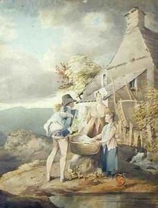 Group outside a laundry