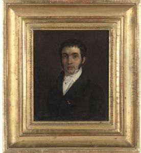 Two Portraits Of Gentlemen In 
Black Coats With White Cravats,half-length, The First Turned To 
Sinister, The Second Seated Andturned To The Dexter by Louis Leopold Boilly