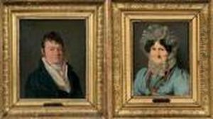 Portrait D'homme Au Gilet Rose by Louis Leopold Boilly
