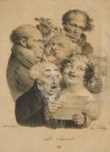 Le Concert Par Francois Seraphin Delpech by Louis Leopold Boilly