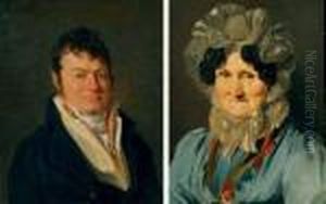 Portrait D'homme Au Gilet Rose by Louis Leopold Boilly