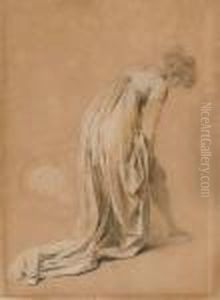 Jeune Femme Vue De Dos Remettant Son Bas by Louis Leopold Boilly