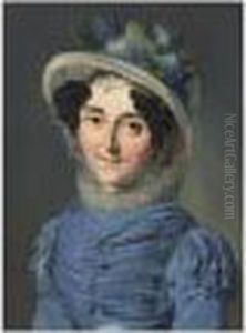 Portrait De Femme En Robe Bleue by Louis Leopold Boilly