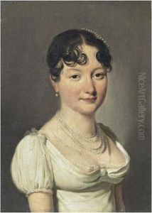 Portrait De Femme Au Collier De Perles