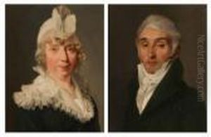 Portraits Of A Husband And Wife: A Pair by Louis Leopold Boilly