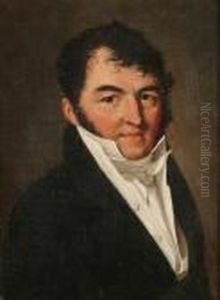 Portrait Of A Gentleman, Bust-length, In A Black Coat With A White Waistcoat And Cravat