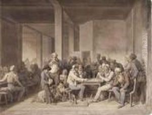 Un Cabaret A Paris En 1815 by Louis Leopold Boilly