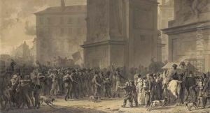 Le Depart Des Conscrits Le 2 Fevrier 1807 Devant La Portesaint-denis A Paris by Louis Leopold Boilly