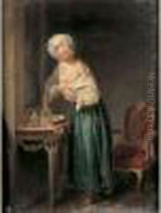 Jeune Fille A Sa Toilette