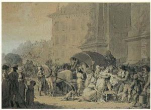 Accident Pres De La Porte Saint Denis by Louis Leopold Boilly
