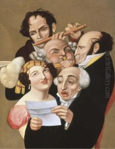 Figures Singing And Playing Music