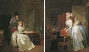 La Lettre; And Le Cadeau Delicat by Louis Leopold Boilly