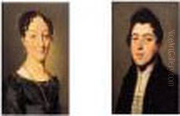 Portraits Presumes De Gabriel Bruneuil Et De Sa Femme - view 1