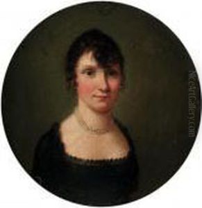 Portrait Of A Lady, Small-half-length, In A Black Hock Dress