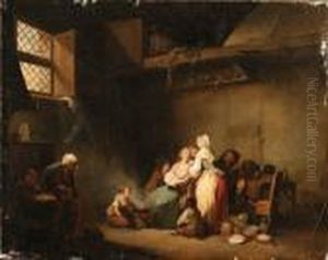 'la Bouillie Pour Les Chats'
Signed 'l.boilly' by Louis Leopold Boilly