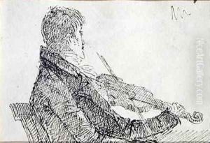 Playing the Violin by John Harden