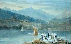 Picnic at Windermere looking towards Brathay