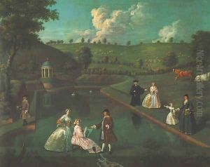 View of the Temple Pond at Beachborough Manor by Edward Haytley