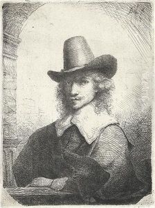 Portrait Of A Man With A High Hat. by Ferdinand Bol