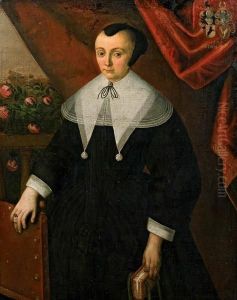 Portrat Einer Dame Vor Rosenstrauch Portrat Einer Dame Vor Rosenstrauch