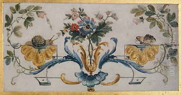 Snail and butterfly with flowers - view 1