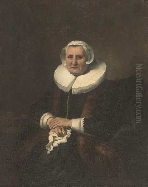 Portrait Of Elisabeth Jacobsdr. Bas by Ferdinand Bol