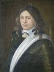 Portrait Of A Gentleman Half-length, Wearing Armour, Sash And White Collar by Ferdinand Bol
