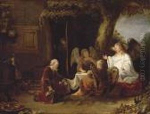 Abraham And The Three Angels by Ferdinand Bol