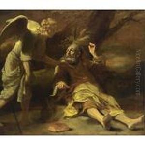 Elijah Fed By An Angel (i Kings 19: 5-6) by Ferdinand Bol