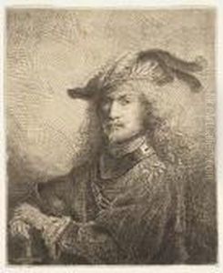 Portrait Of An Officer (self-portrait)<</b> by Ferdinand Bol