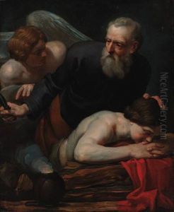 The Sacrifice Of Isaac by Ferdinand Bol