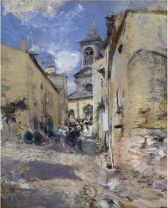 Chiesa Di Paese (l'uscita Dalla Messa) by Giovanni Boldini