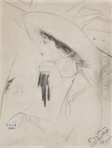Portrait Sketch Of Mrs Walter Lewisohn