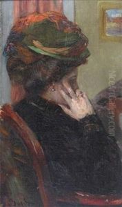 An Elegant Lady In An Interior by Giovanni Boldini