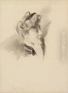 Portrait De Jeune Femme De Profil by Giovanni Boldini